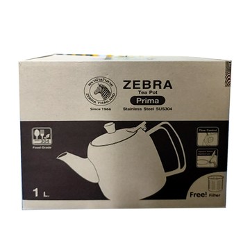 ZEBRA斑馬牌 泡茶壺-附濾網 304不銹鋼  銀色  1L  1個