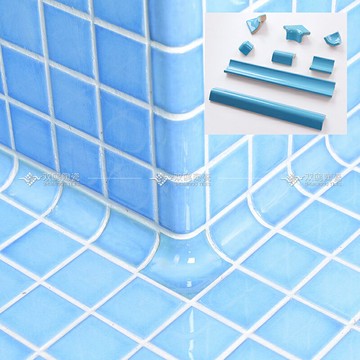 游泳池陶瓷陰陽角轉角三通臺階階梯包邊包角收邊條馬賽克瓷磚配件