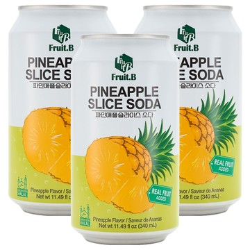 Fruit.B 真的鳳梨氣泡飲  3個  340ml