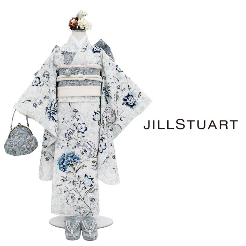 JILLSTUART レンタル商品 7歳の七五三 女の子 四つ身 着物 帯 フルセット 貸衣装 七歳 ジルスチュアート 青 白 | LINEブランド カタログ