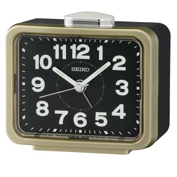 SEIKO 精工 響鈴 滑動式秒針 鬧鐘(QHK062G)金/8.9X10.9cm