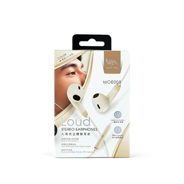【廠商直送】RONEVER 入耳式立體聲耳麥-黑色+米色