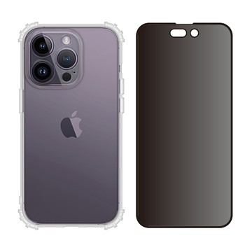 RedMoon APPLE iPhone14 Pro 6.1吋 手機殼貼2件組 鏡頭全包式軍規殼+9H防窺保貼