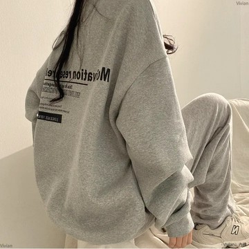 衛衣女美式女春秋冬oversize大碼寬鬆潮牌裝加絨加厚