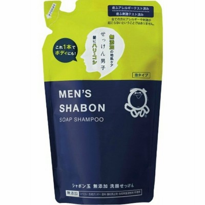 【送料無料】シャボン玉石けん メンズ シャボンソープ シャンプー つめかえ 420ml 1個