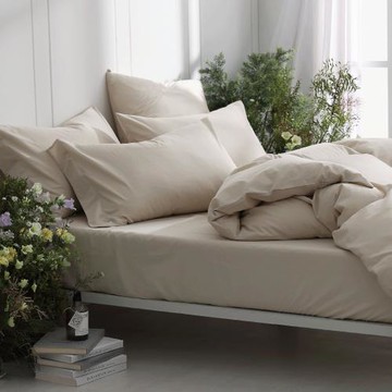 好關係 HAOKUANXI｜香檳曙光-輕柔長纖棉床包被套枕套組-標準雙人