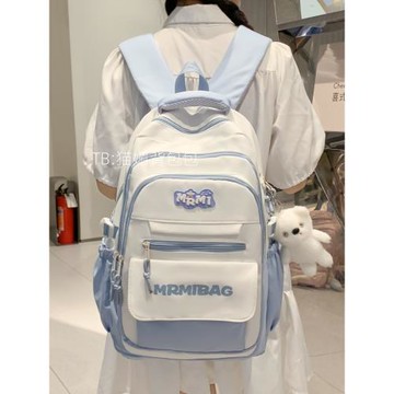 中學生書包初中女生高顏值小眾多層輕便雙肩包2025高中生撞色背包