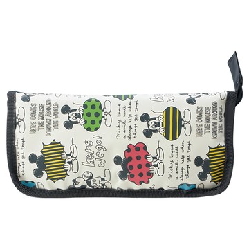 Skater 餐具收納袋  米奇 白色  1入