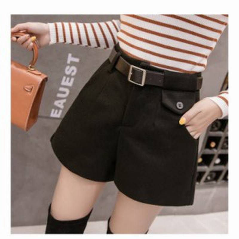 ショートパンツ レディース 秋冬 Aラインパンツ ラシャパンツ 無地 ハイウェスト ワイドパンツ カジュアルパンツ ヒップアップ シルエッ 通販 Lineポイント最大get Lineショッピング