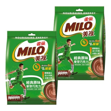 MILO 美祿 經典原味巧克力麥芽飲品 沖泡粉 純正牛奶 麥芽精華 維生素B群  25g  14包  2袋