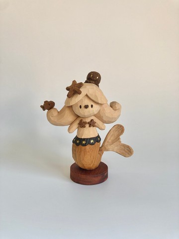 美人魚，木雕，手工藝品