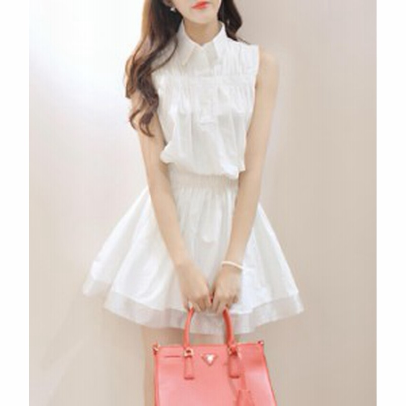 Aライン ワンピース ノースリーブ ミニ丈 フレア 白 青 秋物 冬物 最新 レディース ファッション 人気 可愛い 大人 通販 Lineポイント最大1 0 Get Lineショッピング