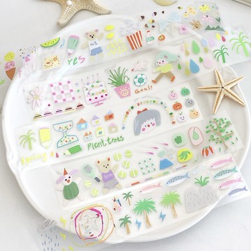 去海邊 童畫マグ PET 紙膠帶 (kiss-cut)