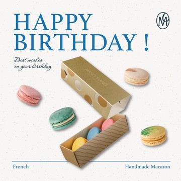 【生日首選】MANO MANO 經典手工馬卡龍禮盒｜3入