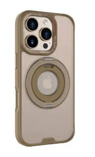【HODA】柔石支架指環保護殼 iPhone 16 系列 360度支架指環 磁吸款 MagSafe ❮ iPhone 16 Pro Max ❯ 沙漠色