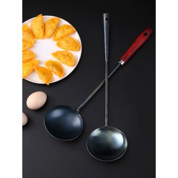 上海蛋餃專用勺子家用老式兒童黃金蛋餃肉絲手工制作無涂層大鐵勺