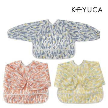 【日本正品】現貨✨ᴊᴘ KEYUCA[日本製造]抗菌防臭 輕量圍兜 吃飯兜 長袖圍兜 畫畫衣202-K0037/38