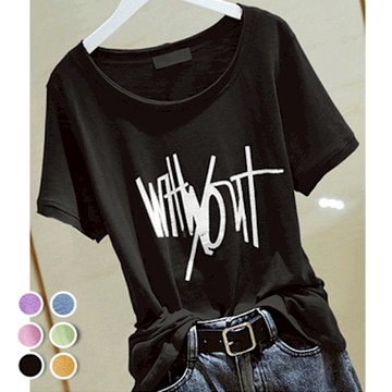 [韓國K.W.]韓國進口棉心弦樂章狂銷上衣(小香風/假兩件/印花圓領/V領上衣T恤)