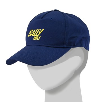 BALLY 6240635 經典品牌LOGO棉質遮陽帽/棒球帽.藍/黃
