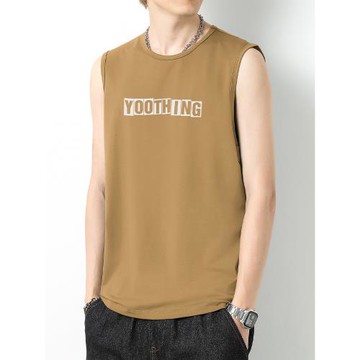 莫代爾背心男夏季健身籃球跨欄運動冰絲速干涼感坎肩寬肩無袖t恤