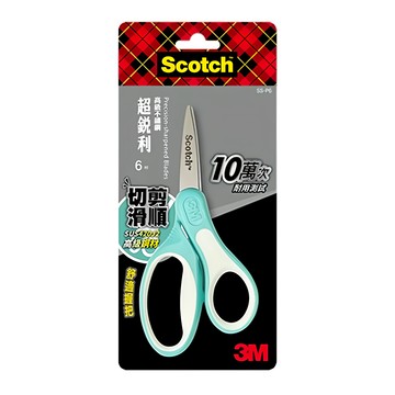 3M Scotch 超銳利不鏽鋼金屬事務剪，6吋，切割滑順，舒適握把，SUS420J2高級鋼材  SS-P6  1支