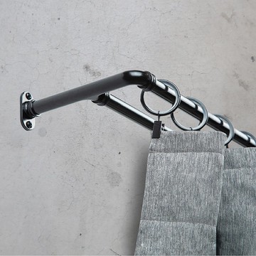 捷安傢飾Home Desyne│MIT│15.7mm│工業風│雙層│伸縮窗簾桿│