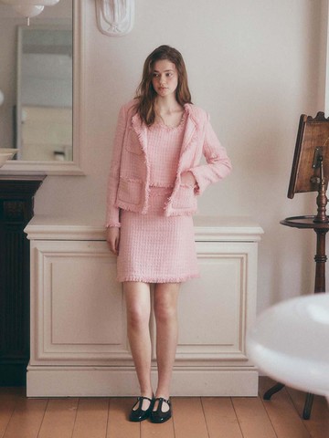Leger Tweed Skirt [Pink]