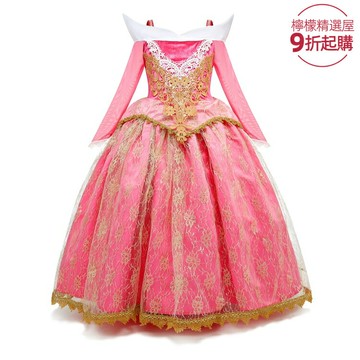 【迪士尼正版】愛洛公主裙 兒童公主裙 萬聖節裝扮 艾洛連衣裙 睡美人禮服 女童生日禮物 3-12歲女童 蓬蓬紗裙 舞臺表演裙