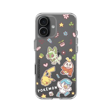 iPhone 17 Clear Case（相機按鈕） 透明 - 寶可夢 Pokemon - 暖色系列-最初的夥伴