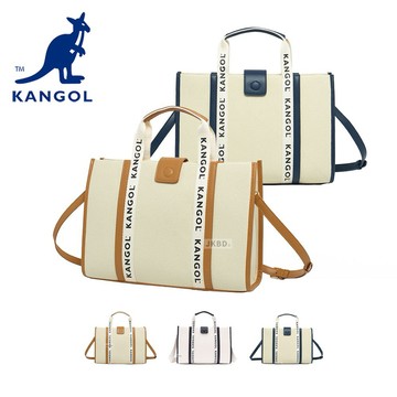 🔜 快速出貨 KANGOL 英國 袋鼠 TOTE 帆布皮配大托特包 可側背 63258702  包包 媽媽包 筆電包