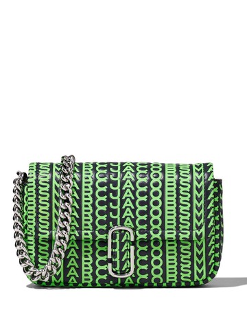 Marc Jacobs - J Marc logo-print leather shoulder bag - women - Lamb Nubuck Leather - One Size - Green
