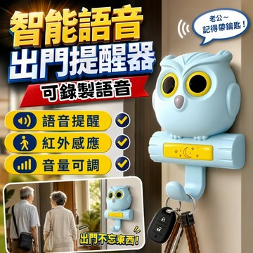 出門提醒器 智慧提醒器 可錄製語音 紅外線感應門鈴 開門提醒器 超長續航 type-充電 玄關鑰匙架 防忘神器 提醒器