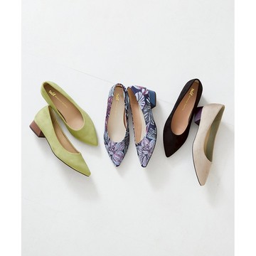 ORiental TRaffic 質感百搭絨面尖楦低跟鞋 (日本OR女鞋 32307)