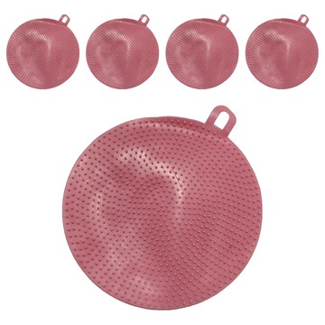 通用矽膠清潔刷 Set 5 粉色 10x10cm  1組