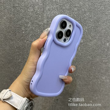 免運·大波浪邊丁香紫S25適用三星S24+手機殼S23Ultra防摔S22大孔S20FE馬卡龍s21氣囊A51女A73