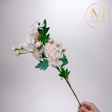 居家花仙子芍藥香檳橙仿真花花材(1入組)