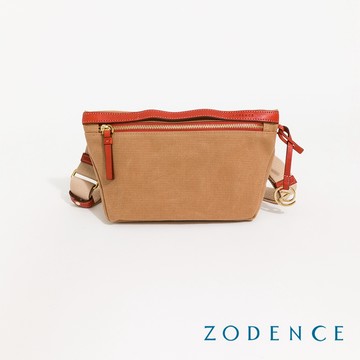 ZODENCE SAFARI恆彩帆布寬底斜背包-駝