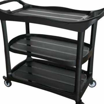 白云加厚三層靜音手推車帶圍擋帶門收餐送餐車餐廳酒店大號手推車[DD160110]