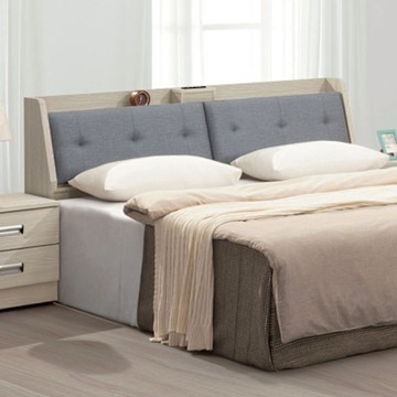 文創集 高爾5尺貓抓皮革雙人床頭箱(不含床底＋不含床墊)-155x28x96cm免組