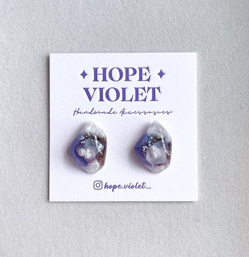 溫柔寧靜紫色耳環- Soft Serenity