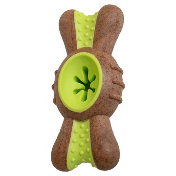 烏拉硬梆梆 領結 狗玩具 耐咬磨牙潔齒  1個  14 x 6 x 3.5cm  綠色 + 咖啡色