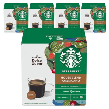 STARBUCKS 星巴克 家常美式咖啡膠囊  8.5g  12顆  5盒
