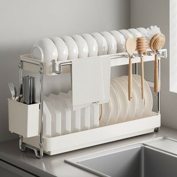 源頭工廠不銹鋼碗盤架餐具收納架廚房置物架抹布碗碟瀝水晾碗架