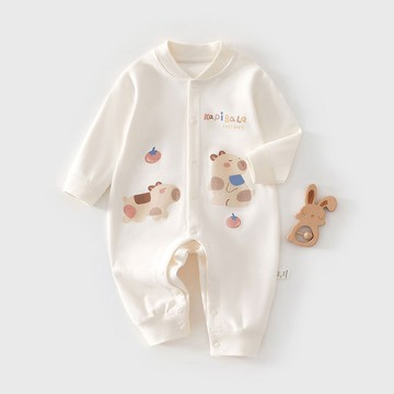 嬰兒衣服秋裝寶寶春季連體衣純棉睡衣初夏外出四季款3-18個月鑫弘-萌寶童裝可開發票