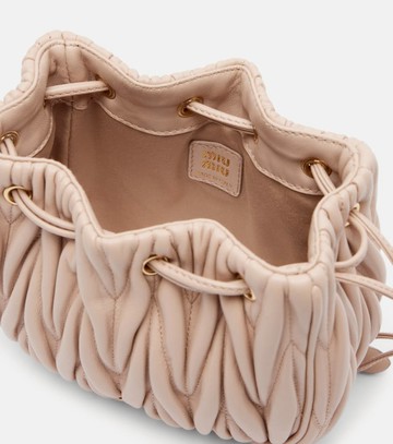 Miu Miu Matelassé leather bucket bag