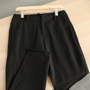 挑戰線下860！立體剪裁！男士時尚休閑褲黑色簡約百搭通勤九分褲