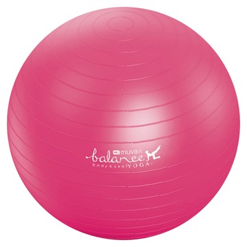 muva 瑜珈健身防爆抗力球 貼心立體防滑線條設計 輕巧便攜  最大直徑65cm  粉色