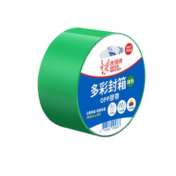 鹿頭牌大管芯OPP彩色膠帶/PPS3S/綠/48mmx36.4M