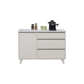 Boden-莫妮4尺岩板收納餐櫃/碗盤櫃/置物矮櫃/電器櫃/玄關櫃(下座)-120x40x84cm