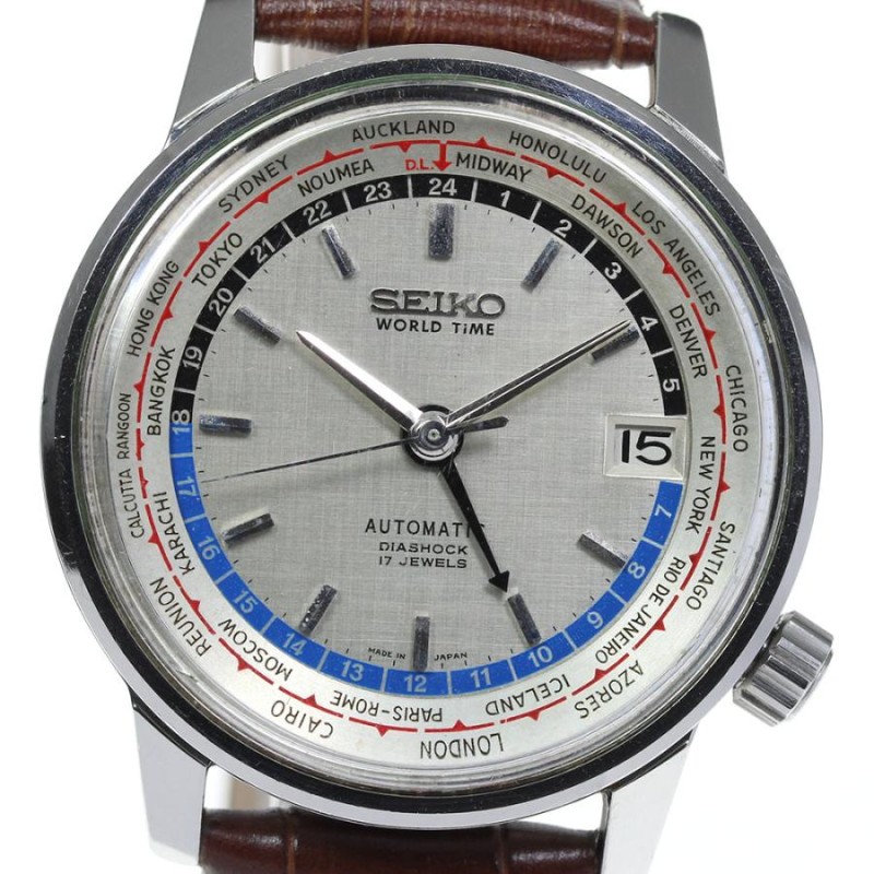 ☆訳あり【SEIKO】セイコー ワールドタイム 東京オリンピックモデル ヴィンテージ 6217-7000 自動巻き メンズ | LINEショッピング